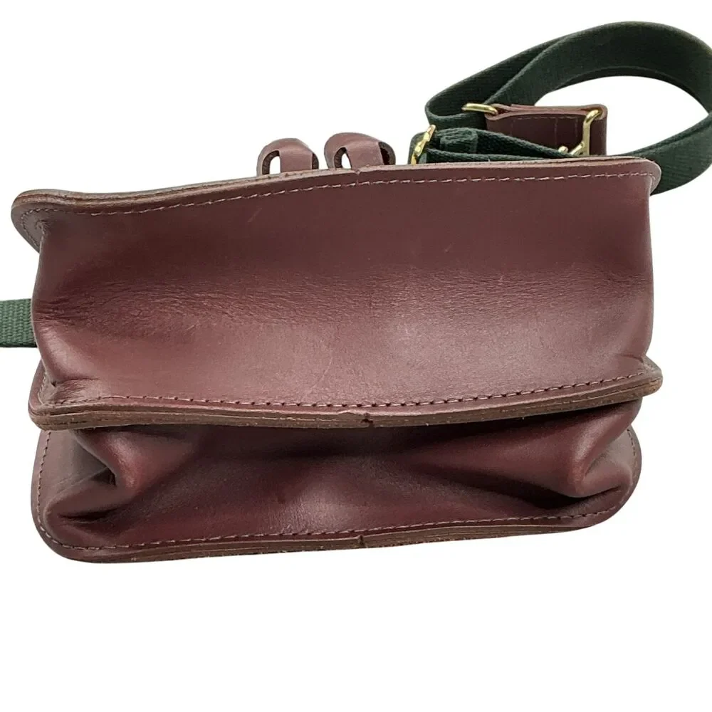 J.W Hulme Leather Shooting Shell Pouch Hunting Cartridge Bag Oxblood USA Vintage